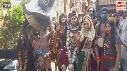 Meerut: Procession taken out from Durga Shiva temple