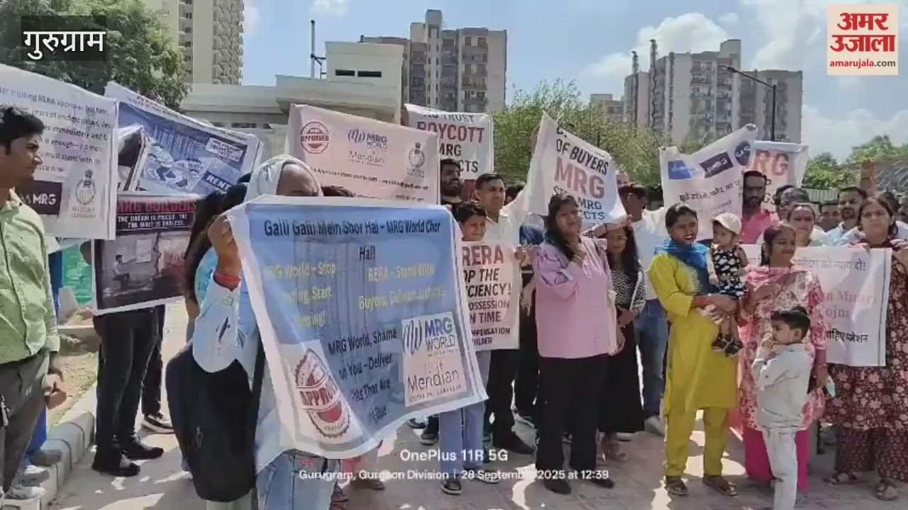 Gurugram: MRG Meridien buyers protest at project site