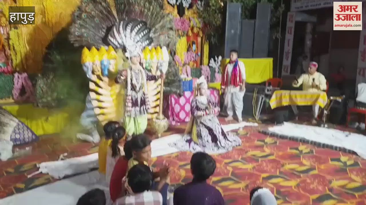 Devotees danced wildly at the awakening of Maa Bhagwati in Hapur Garh