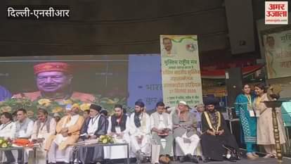 Indresh Kumar addressed people at All India Muslim Mahasammelan at Talkatora Stadium