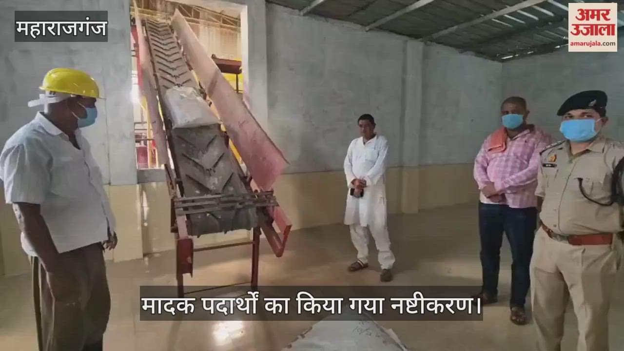 Destruction of narcotics in Maharajganj