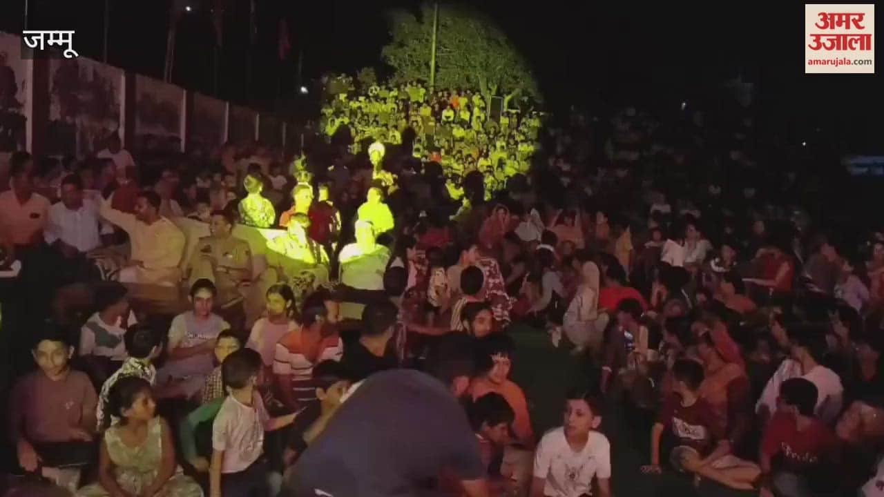 Angad-Ravan dialogue scene dominated the Ramlila in Reasi, with chants of Jai Shri Ram echoing through the pandal.