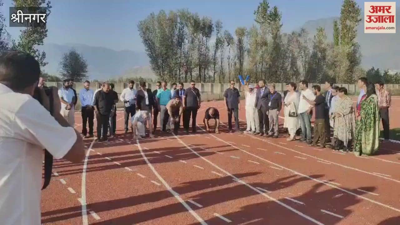 Chief Minister Omar Abdullah seen racing at Gadoora Ground in Ganderbal