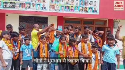 Pentathlon winners welcomed upon arrival at the stadium