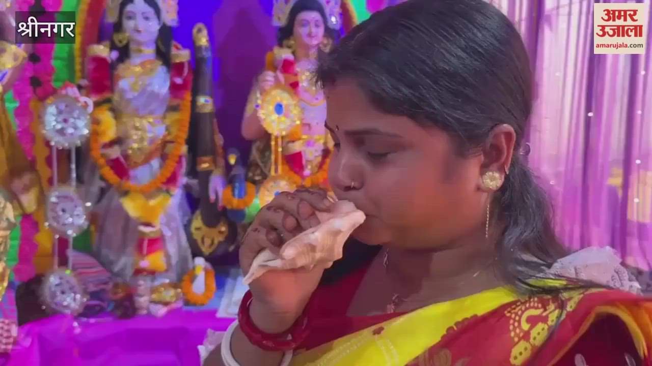 Durga puja pandal in Srinagar
