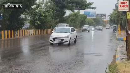 Ghaziabad Rain heavy rain on Rajnagar Extension Road