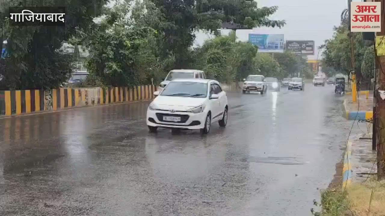 Ghaziabad Rain heavy rain on Rajnagar Extension Road