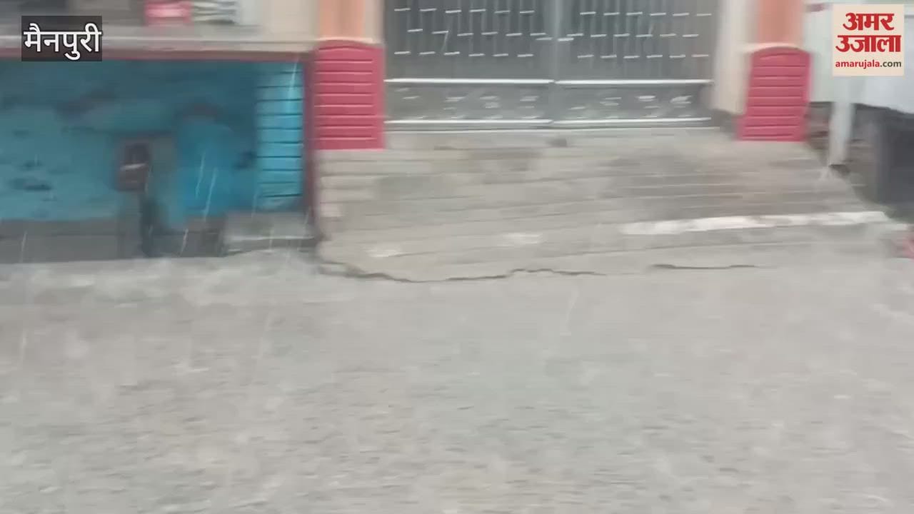One hour of rain in Mainpuri's Bewar turns roads into ponds