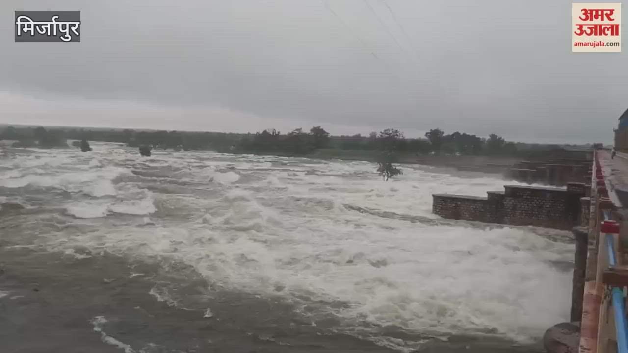 Heavy rains caused dams and dams to overflow in mirzapur