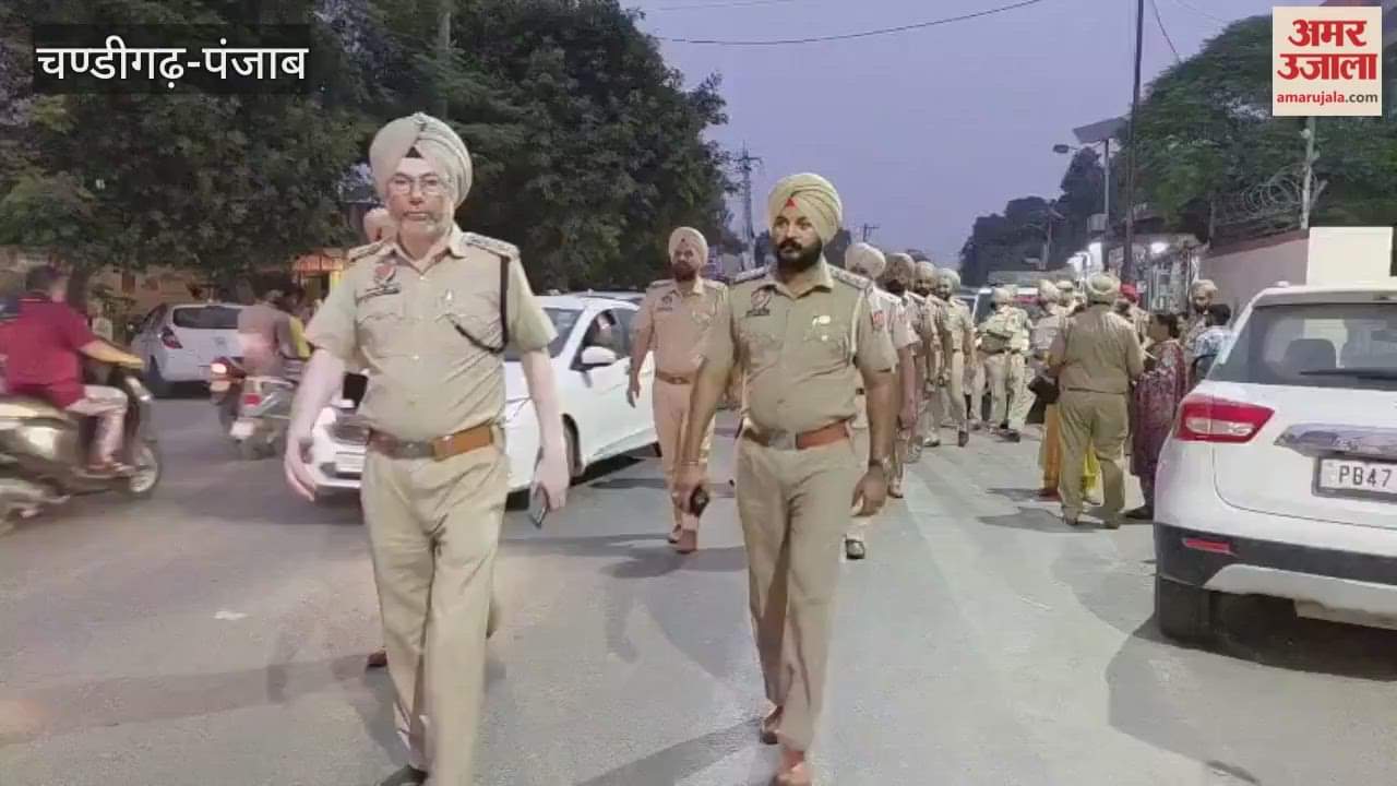 Police conducted a flag march in Jira on the occasion of Dussehra.