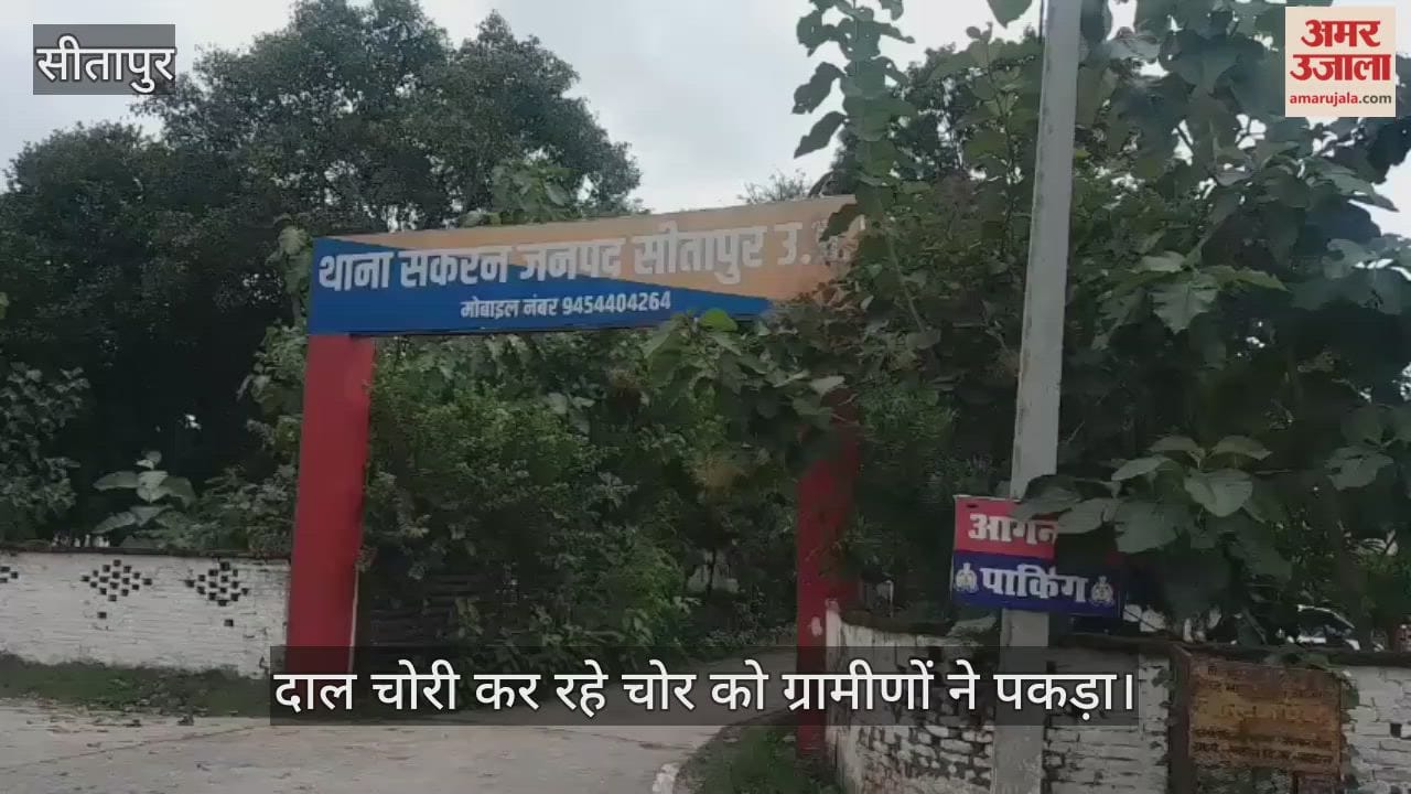 VIDEO: दाल चोरी कर रहे चोर को ग्रामीणों ने पकड़ा, पेड़ से बांधकर पीटा