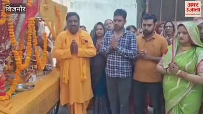 Bijnor: Religious program held at Adarsh Nagar Shiva Temple, establishment of Ram Darbar and Pran Pratishtha