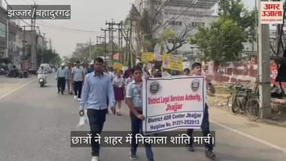 Students took out a peace march in the city