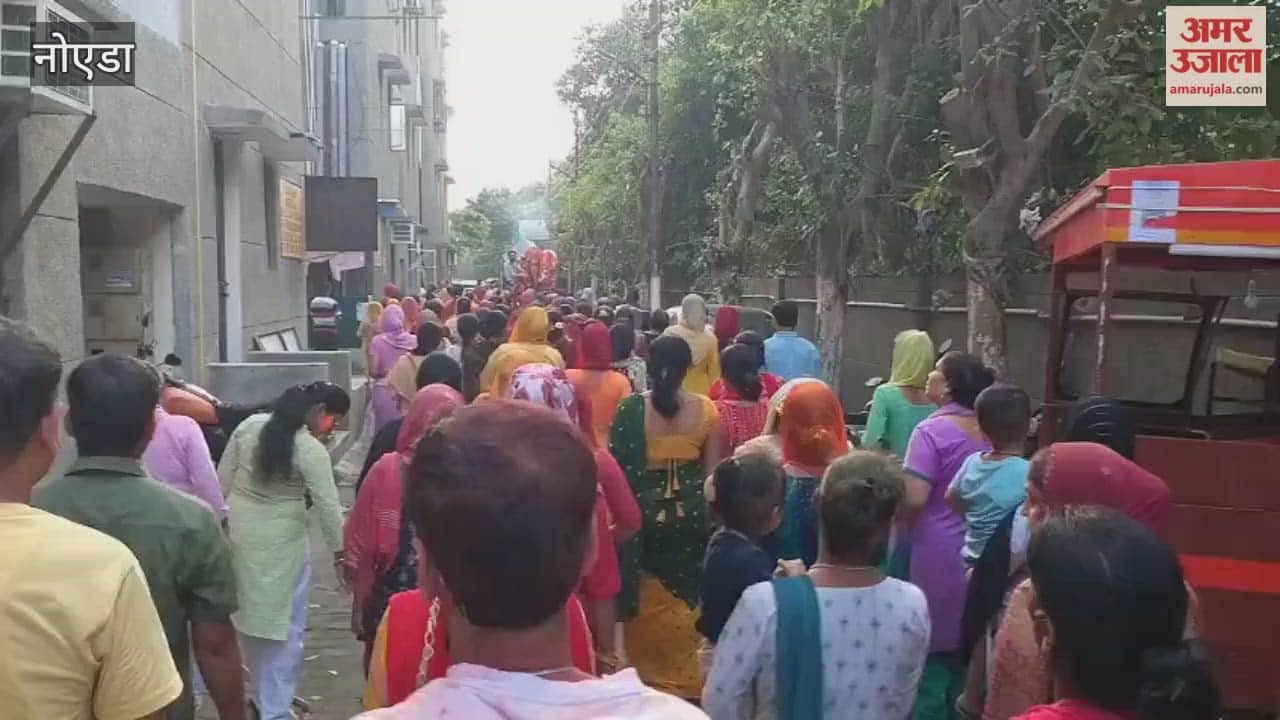 Noida A riot of colors and gulal greeted the mother farewell