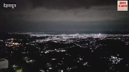 Mussoorie seen a clear weather after the rains  wonderful view of the Doon Valley