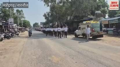 Rashtriya Swayamsevak Sangh gave a strong message of patriotism and unity in Kanina, Mahendragarh.