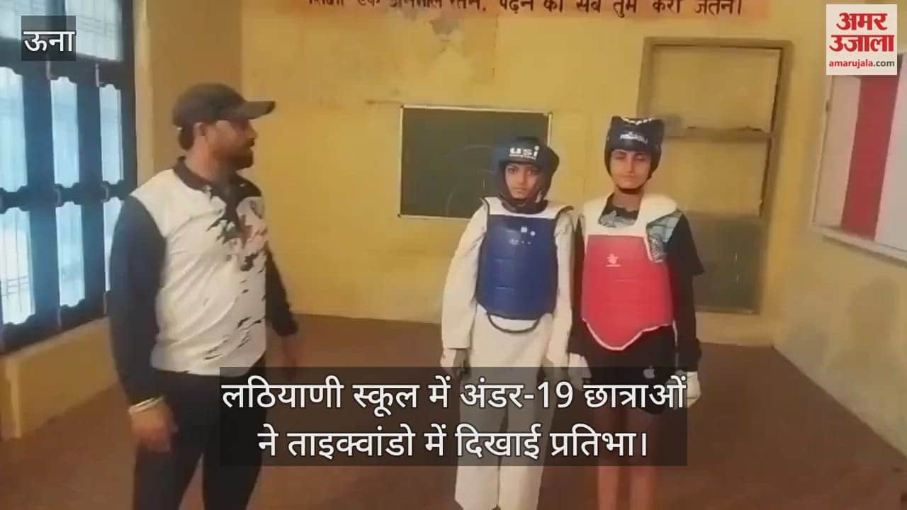 Under-19 girl students showcased their talent in Taekwondo at Lathiani School.