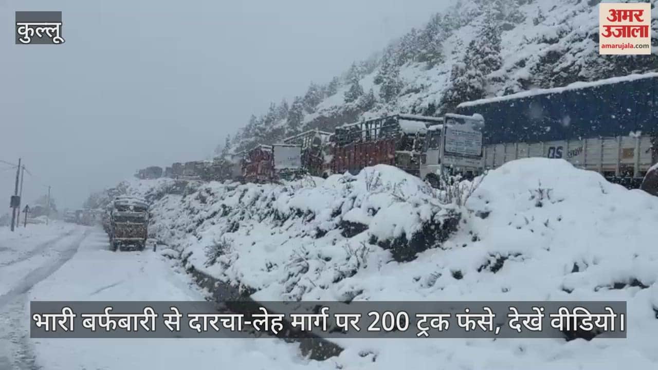 Heavy snowfall leaves 200 trucks stranded on Darcha-Leh road