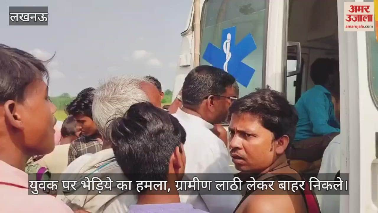 VIDEO : युवक पर भेड़िये का हमला, ग्रामीण लाठी लेकर बाहर निकले