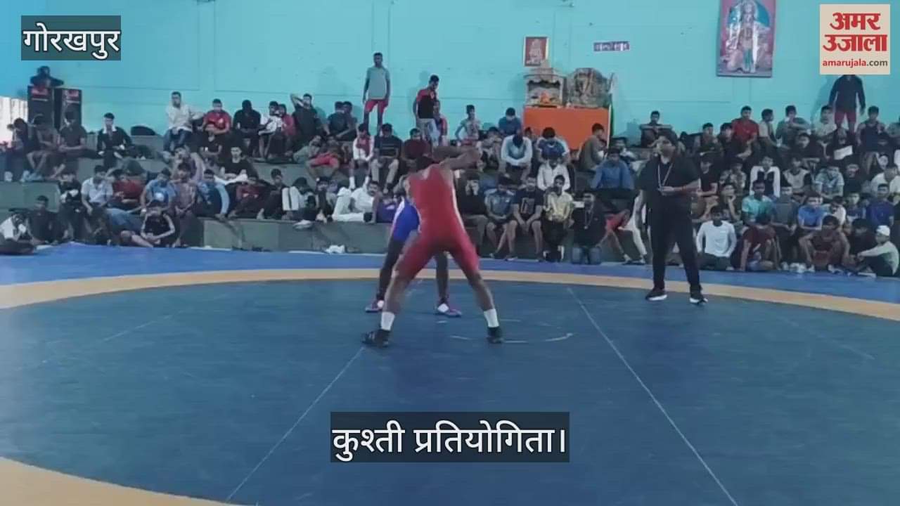 Players trying their luck in the wrestling competition, freestyle wrestling competition is going on.