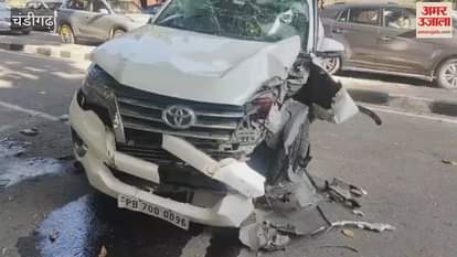 Chandigarh Accident Innova hits tree