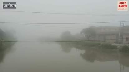 After the rain in Panipat, the weather changed, and a slight fog covered the area in the morning