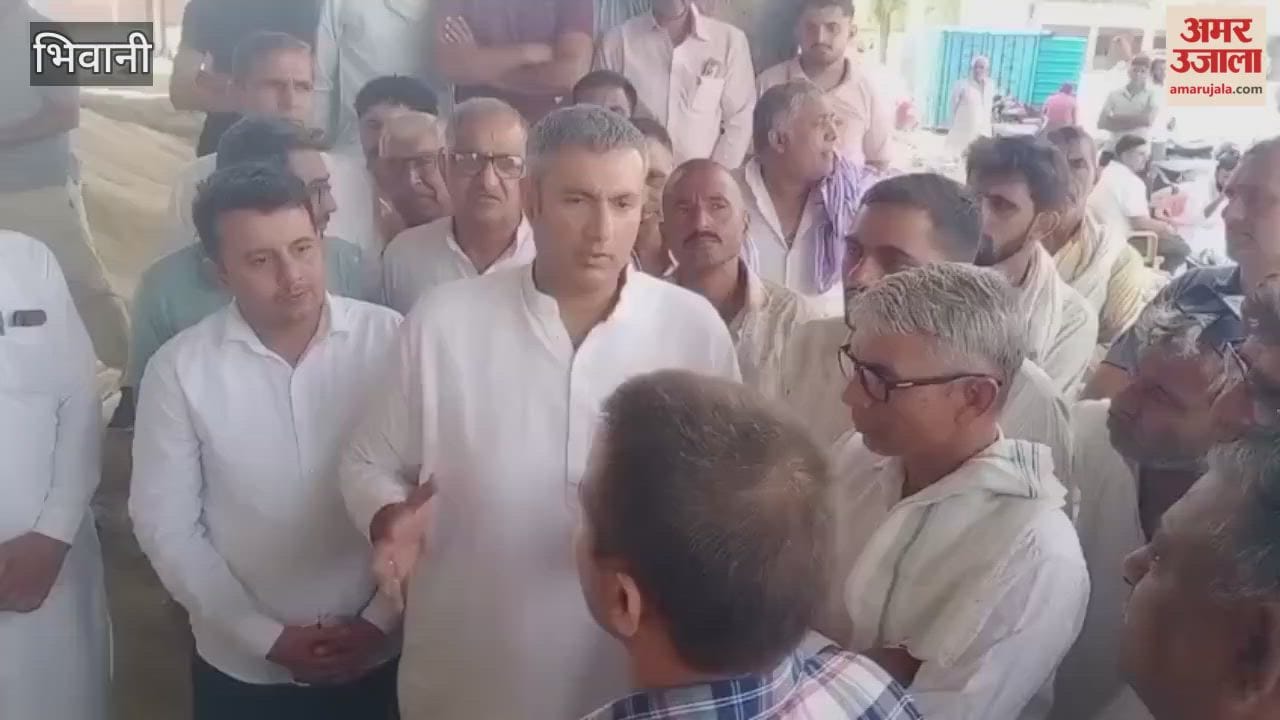 In Bhiwani, Congress Rural District President Anirudh Chaudhary surrounded the government for not starting the purchase of millet.
