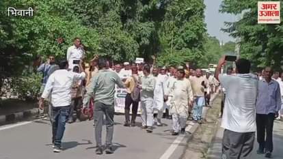 Social organizations protest in Bhiwani over ADGP suicide case, demand arrest of accused