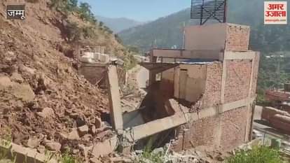 Landslide in Narsu Nallah wreaks havoc, causing heavy damage to market on Jammu-Srinagar Highway
