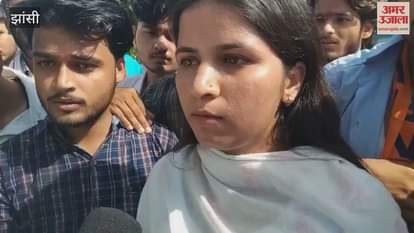 Video: ABVP protests at Bundelkhand University, former Union Minister Pradeep Jain Aditya surrounded