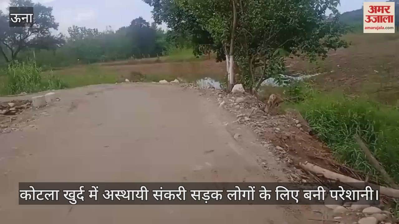 A temporary narrow road was built for the people in Kotla Khurd.