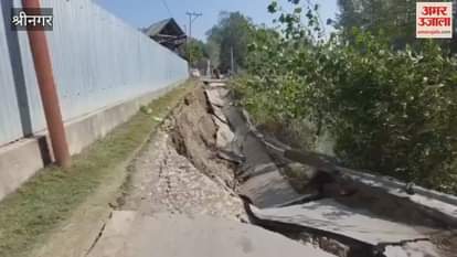 Portion of road collapses on Shallabugh–Paribal route in Ganderbal; locals say repeated warnings were ignored