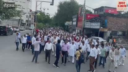 Dalit organization took to the streets in support of ADPG in Rohtak.