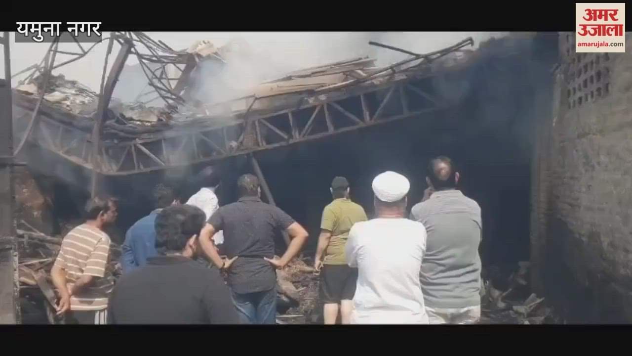 massive fire broke out at GTB Timber Factory on Old Saharanpur Road in Yamunanagar