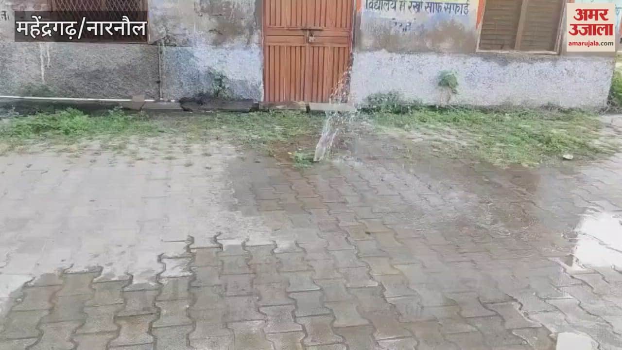 Water flowing freely in Nangal Chaudhary of Narnaul, the tank is dry