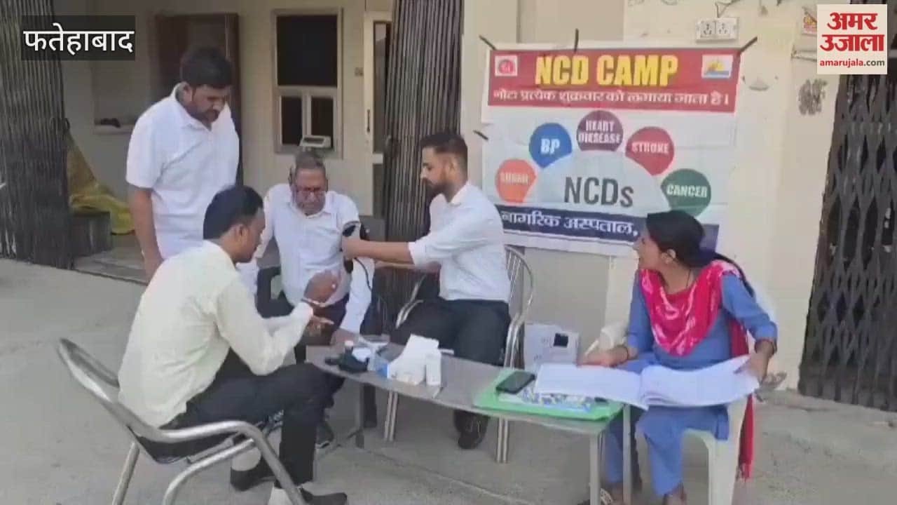 Civil Hospital team organised an NCD screening camp at grain market in Tohana, Fatehabad
