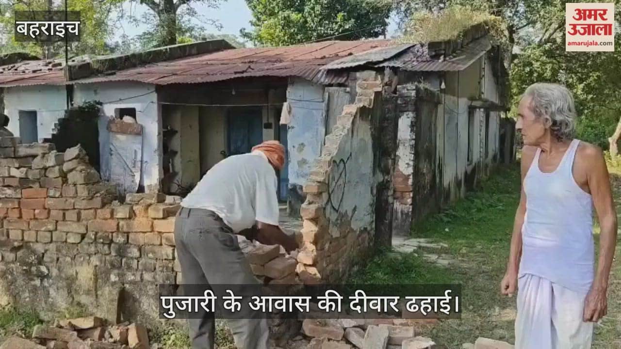 VIDEO: सिचाई कॉलोनी में घुसा हाथी, पुजारी के आवास की दीवार ढहाई, फसलें रौंदीं