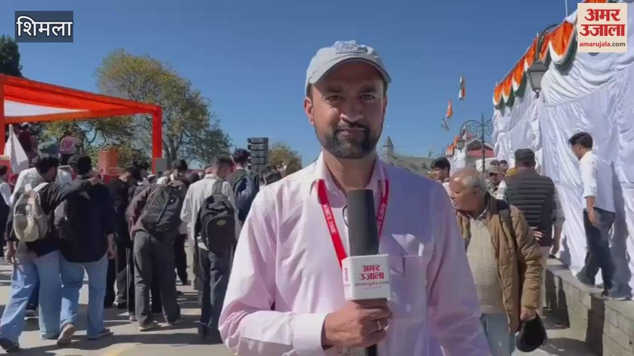 Shimla Crowds gathered at the Ridge to unveil the statue of former Chief Minister Virbhadra Singh