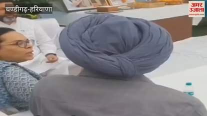 Industry Minister Rao Narveer arrived to meet Amneet P Kumar