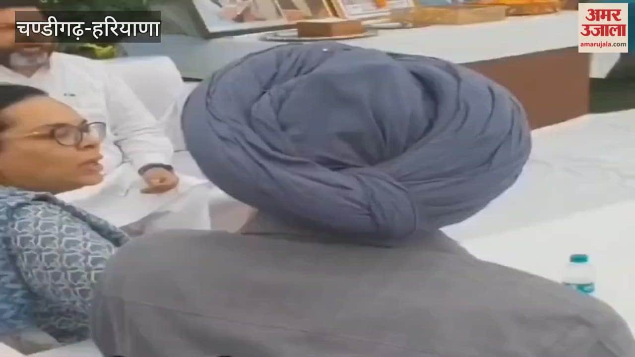 Industry Minister Rao Narveer arrived to meet Amneet P Kumar