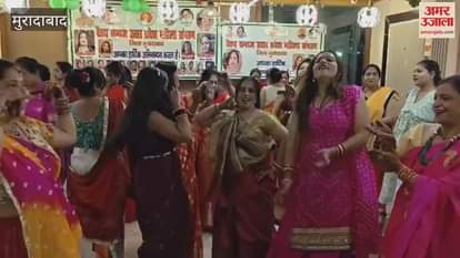 Women dressed in colorful attire danced to the Dandiya dance, creating excitement