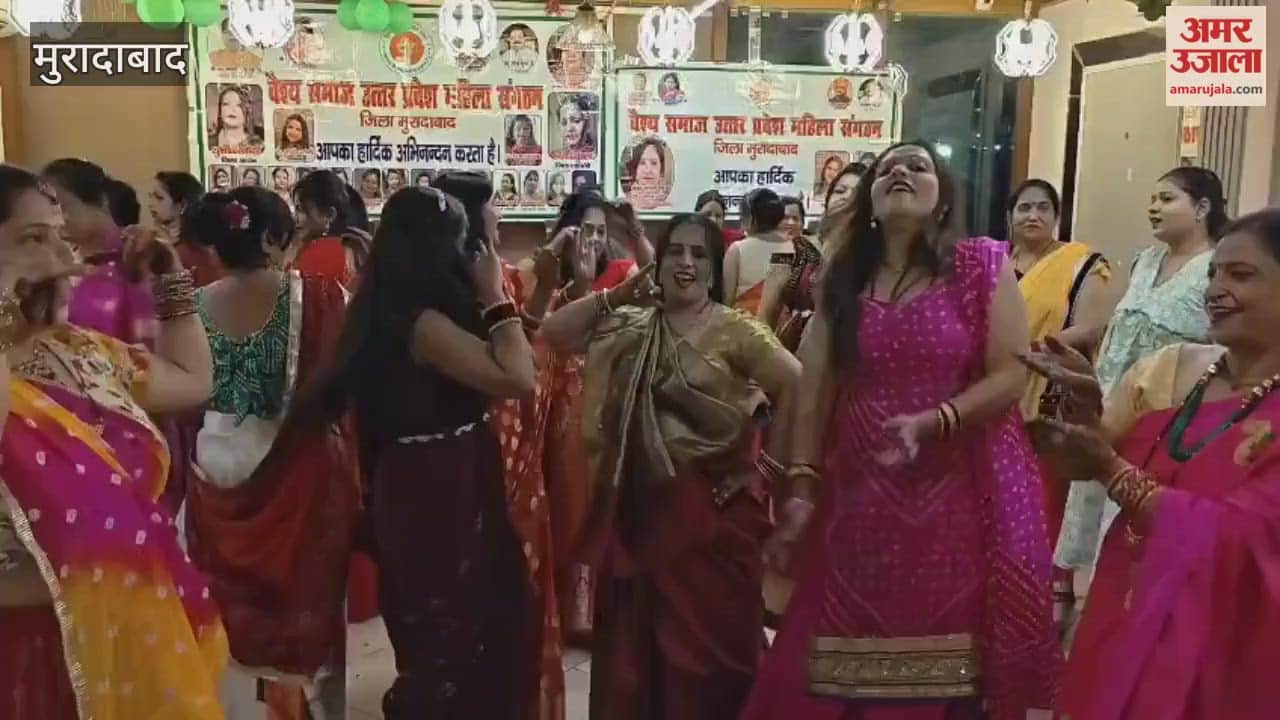 Women dressed in colorful attire danced to the Dandiya dance, creating excitement