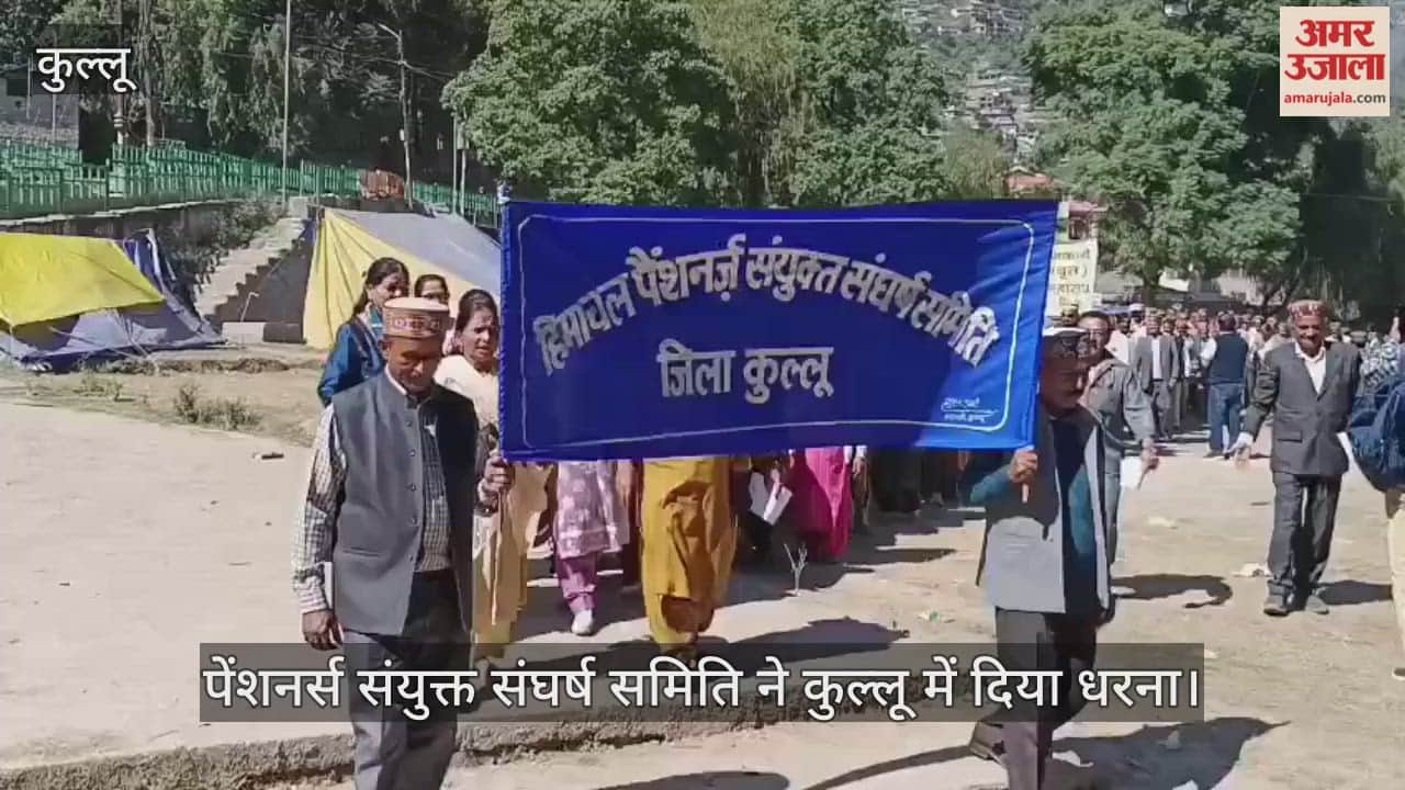 Pensioners Joint Struggle Committee staged a sit-in in Kullu and took out a rally till the DC office.