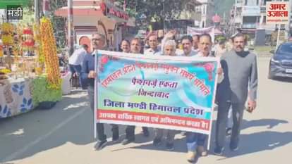 Mandi Pensioners protest in Mandi Sukhu warns government of hunger strike