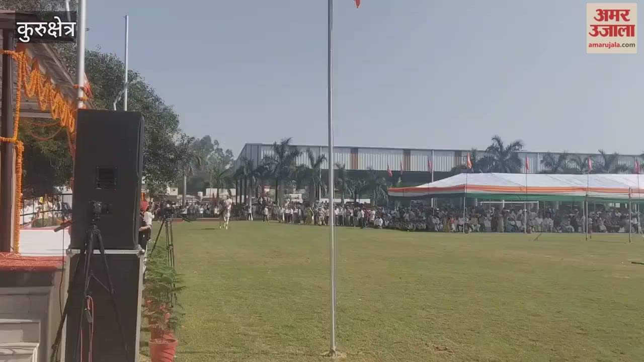 Everyone was amazed to see the horse riding feats of the Gurukul teachers in Kurukshetra