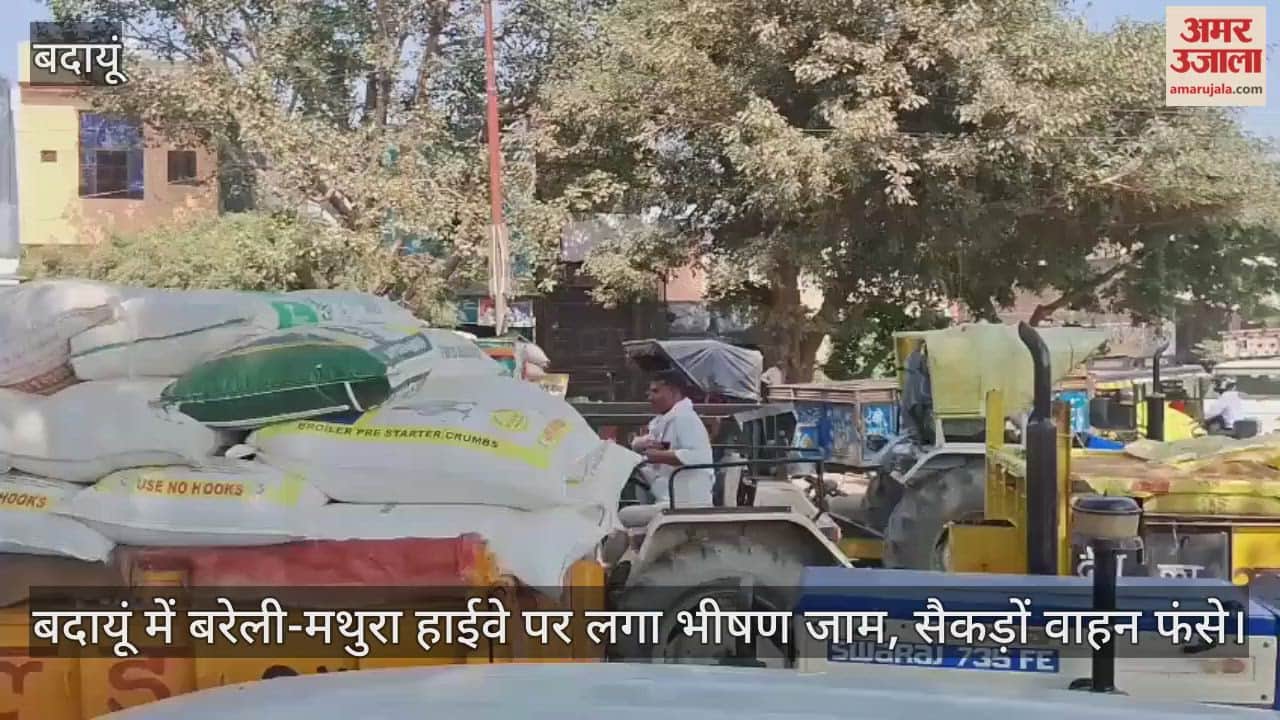 Hundreds of vehicles stranded as traffic jam on Bareilly-Mathura highway in Badaun