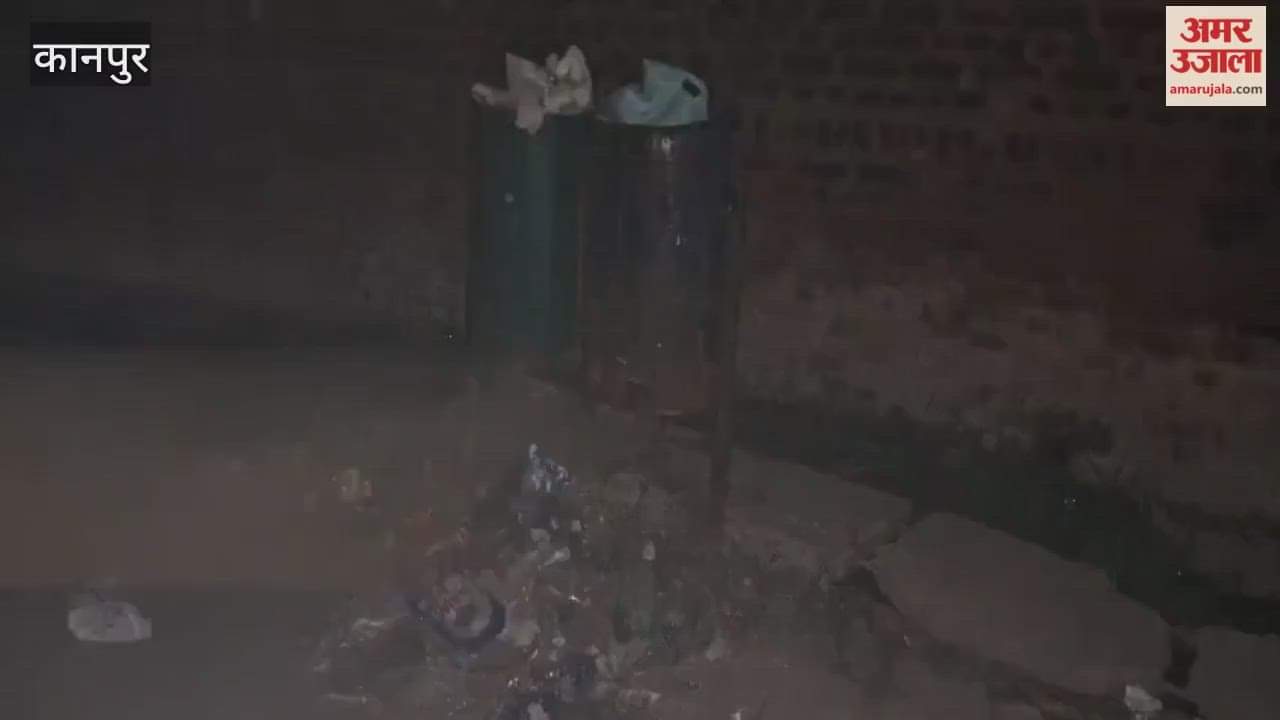 Piles of garbage in front of the Gupta temple in Bhitargaon