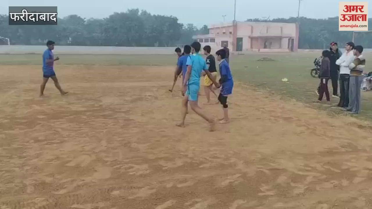 Players practiced at Rajiv Gandhi Sports Stadium in Faridabad
