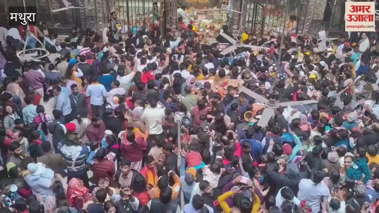 Huge Crowd Reached for Banke Bihari Mandir Darshan
