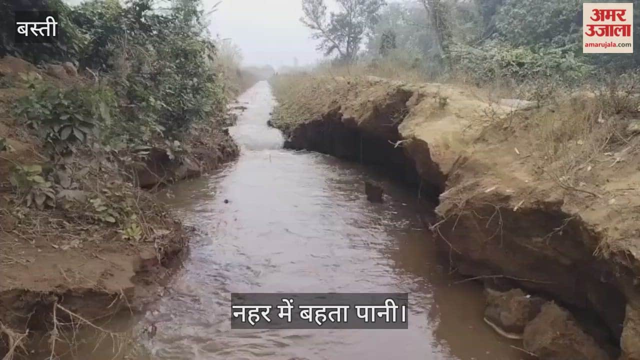 Water is falling in the canal of Tilhawa Pump Canal, crops in the fields are submerged.